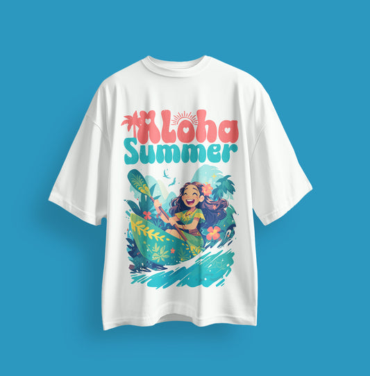 Moana Oversized Aloha Summer T-Shirt