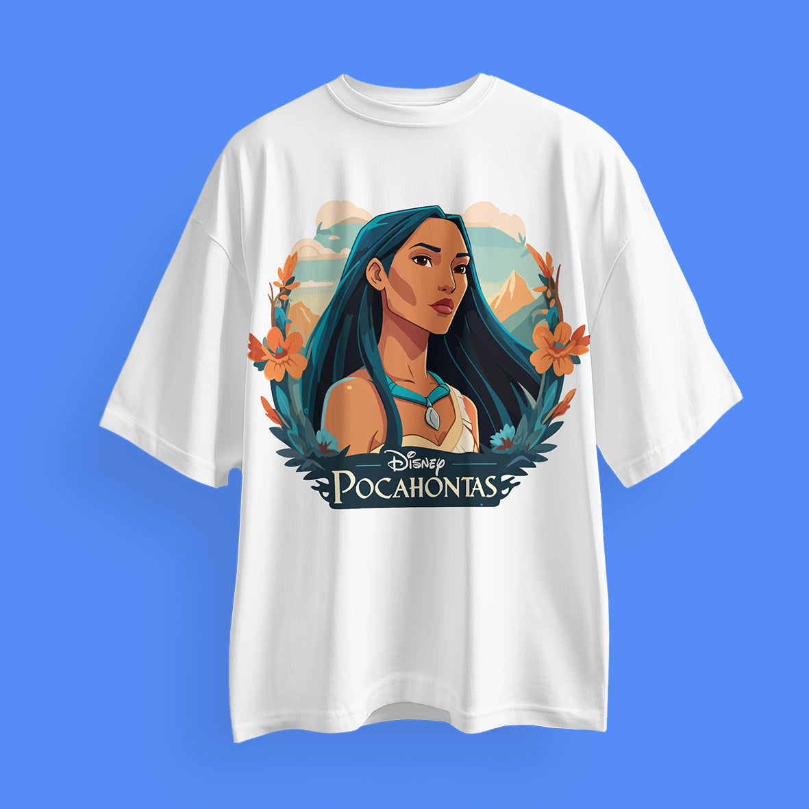 Pocahontas Disney Princess Oversized T-Shirts
