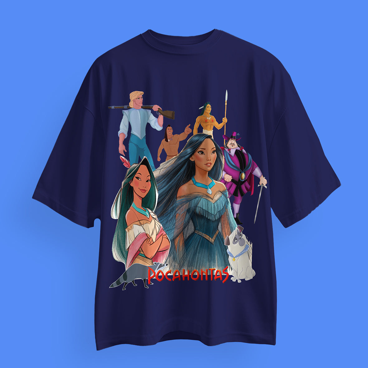 Pocahontas Disney Princess Oversized T-Shirts