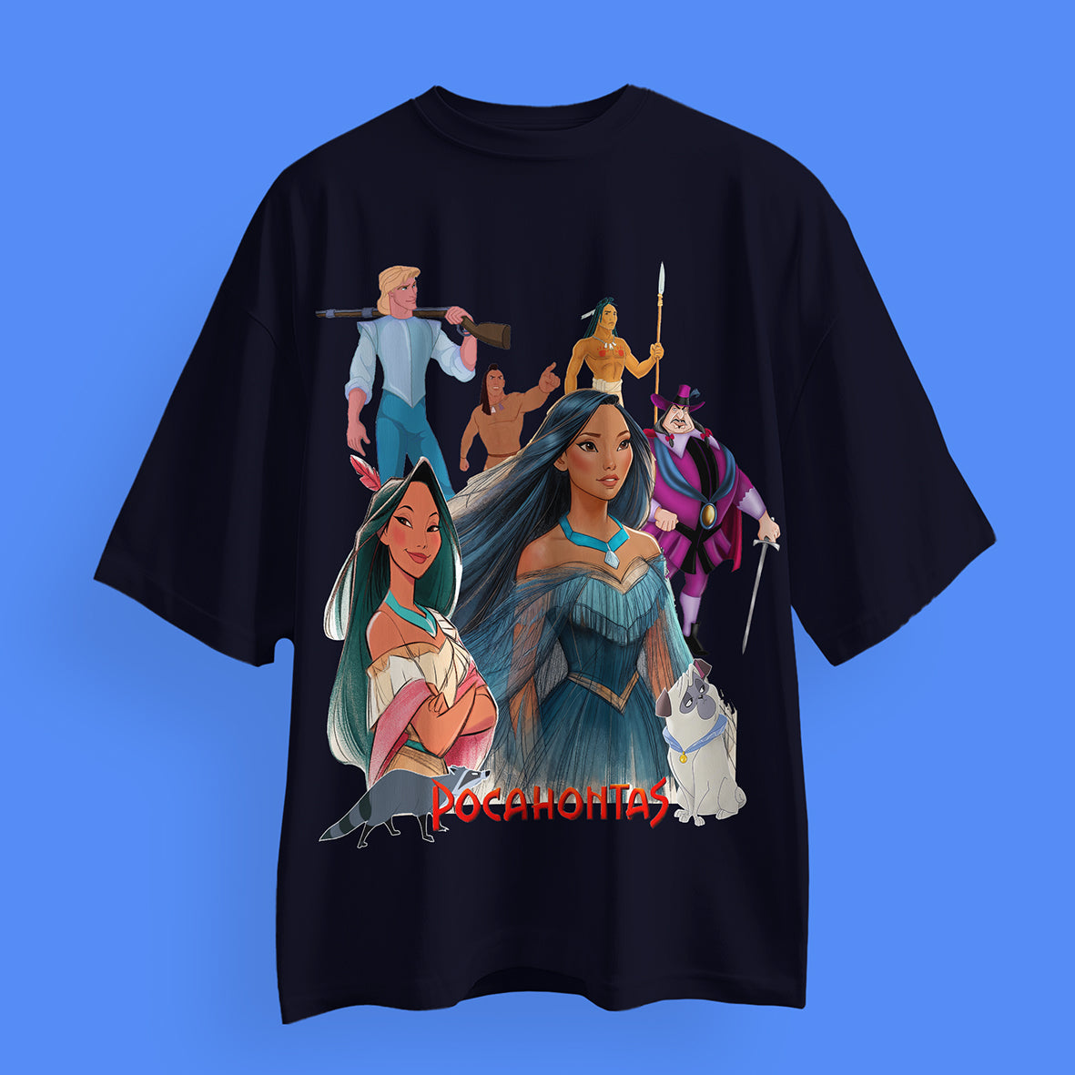Pocahontas Disney Princess Oversized T-Shirts