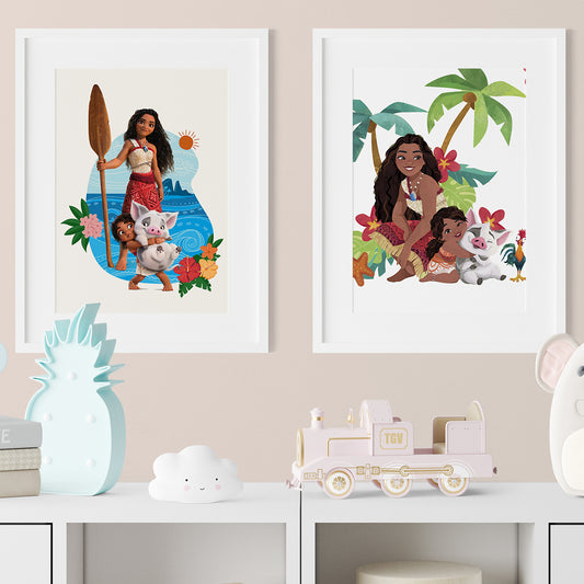 Disney Princess Moana Two pieces Framed Prints