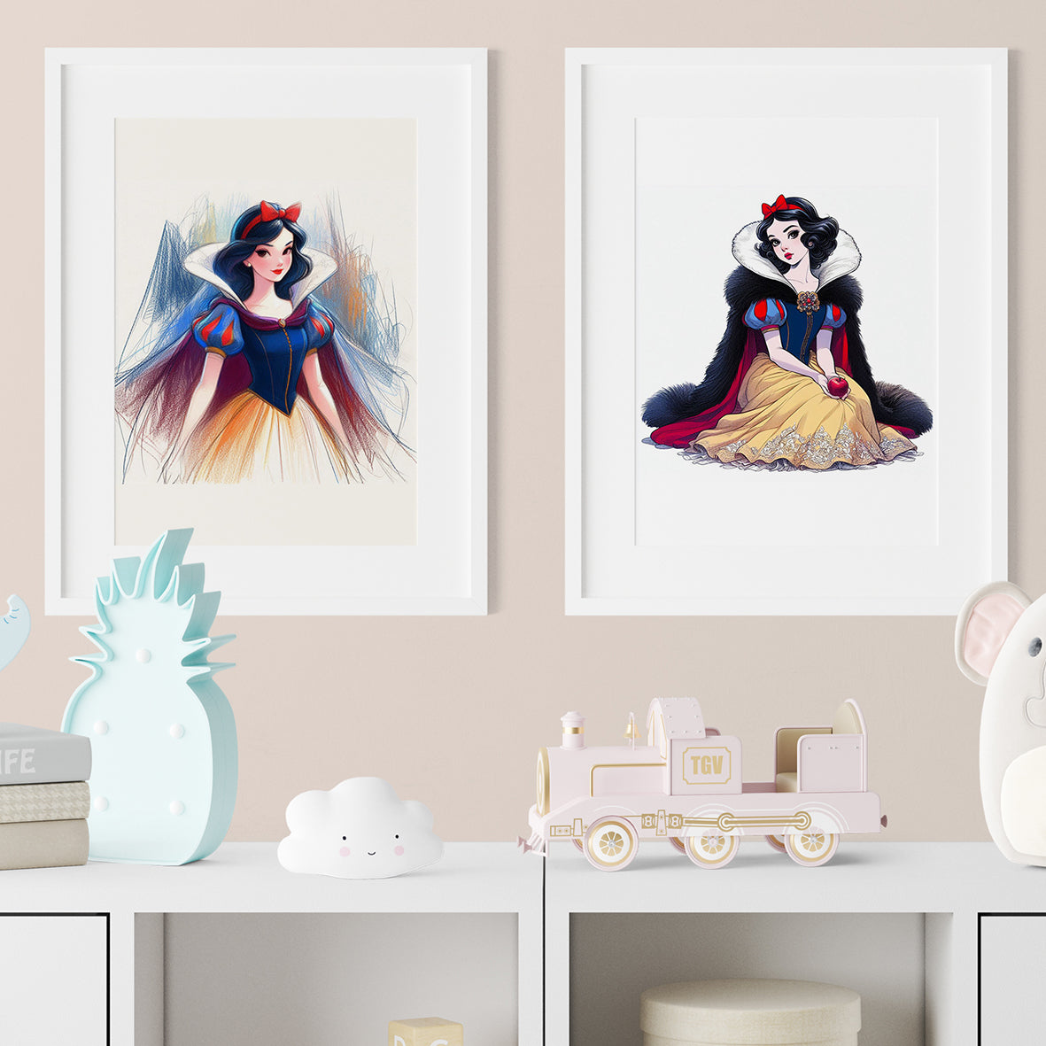 Disney Princess Snow White Two pieces Framed Prints