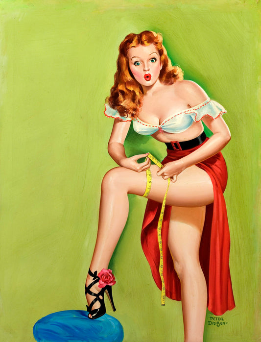Thigh Measurement, Wink, December 1949 by Peter Driben -Print Art