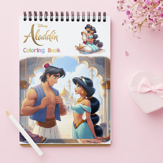 Princess Jasmine and Aladdin Coloring Book