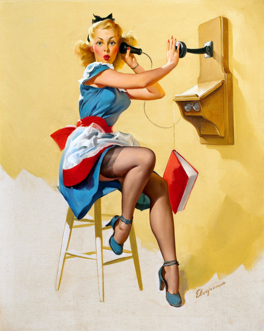 What a Line! by Gil Elvgren, 1949 -Print Art