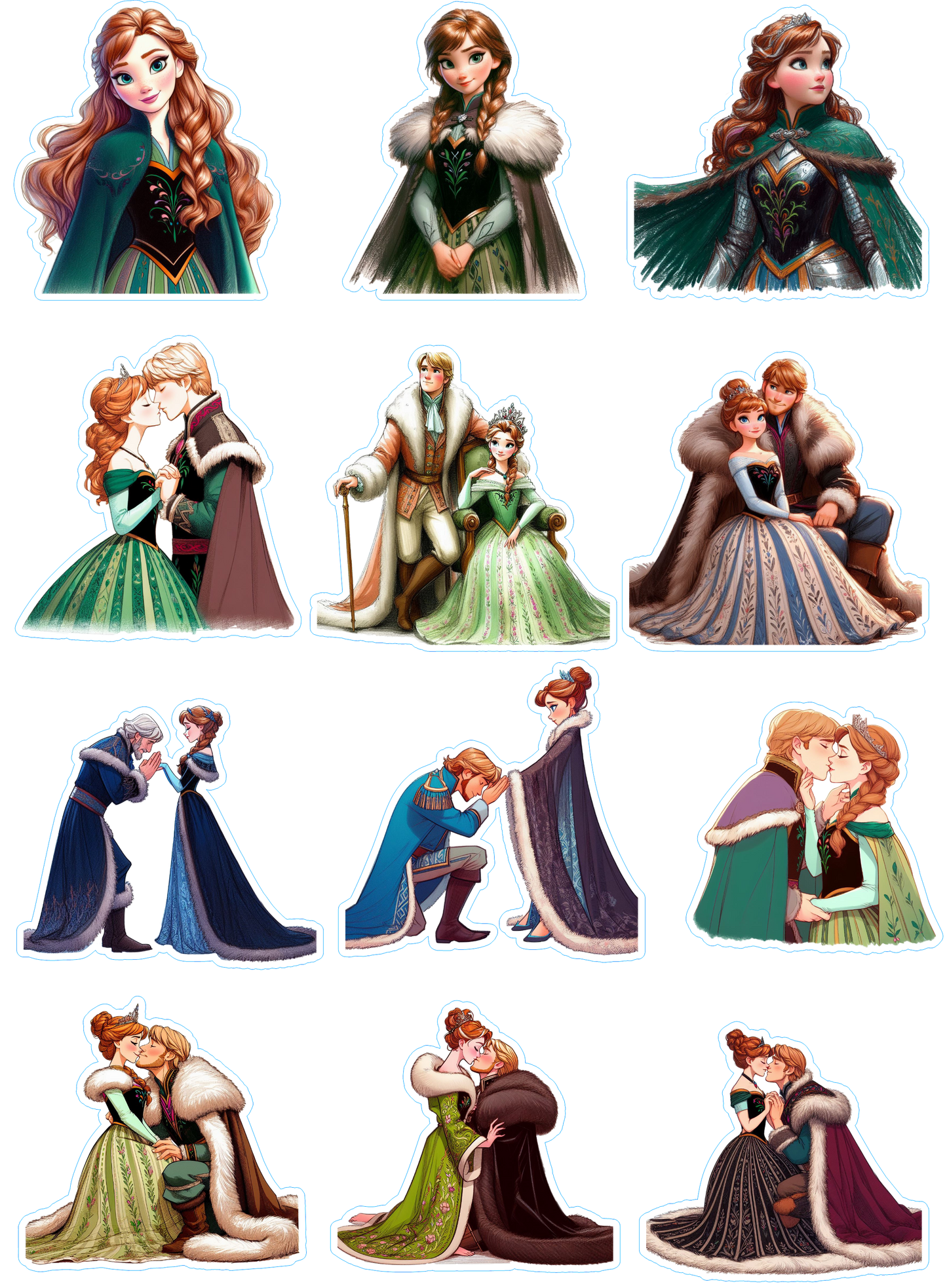 Disney Princess "Anna-Frozen" Kiss Cut Stickers Pages
