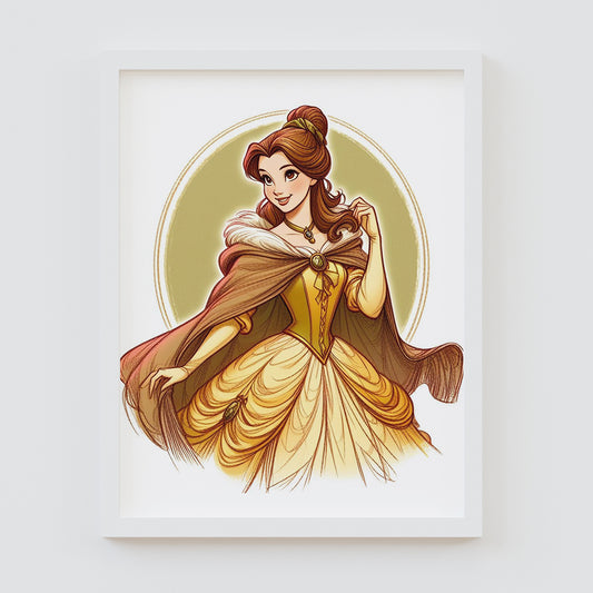 Disney Princess Belle Framed Prints