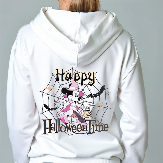 Custom Hoodies "Happy Halloween Collections" featuring a character in a witch costume