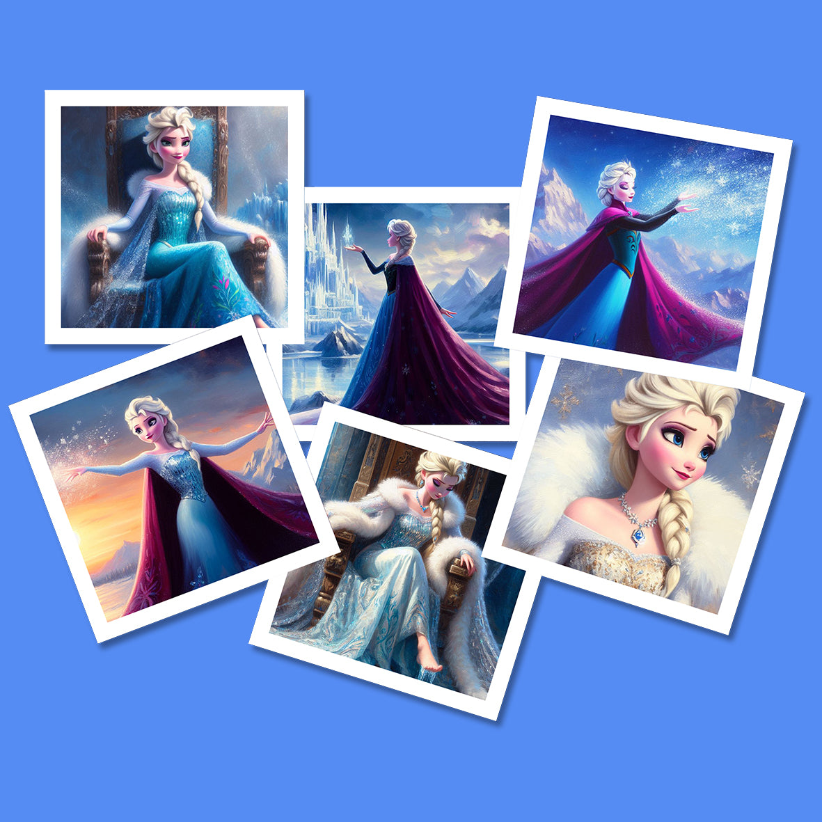 Die-Cut Stickers - Disney Queen Elsa Square Stickers