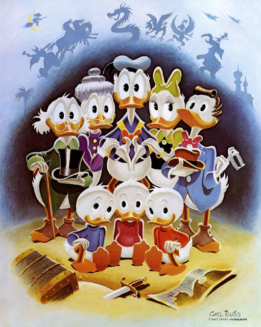 Donald Duck Poster "family portrait"  by Carl Barks print Art