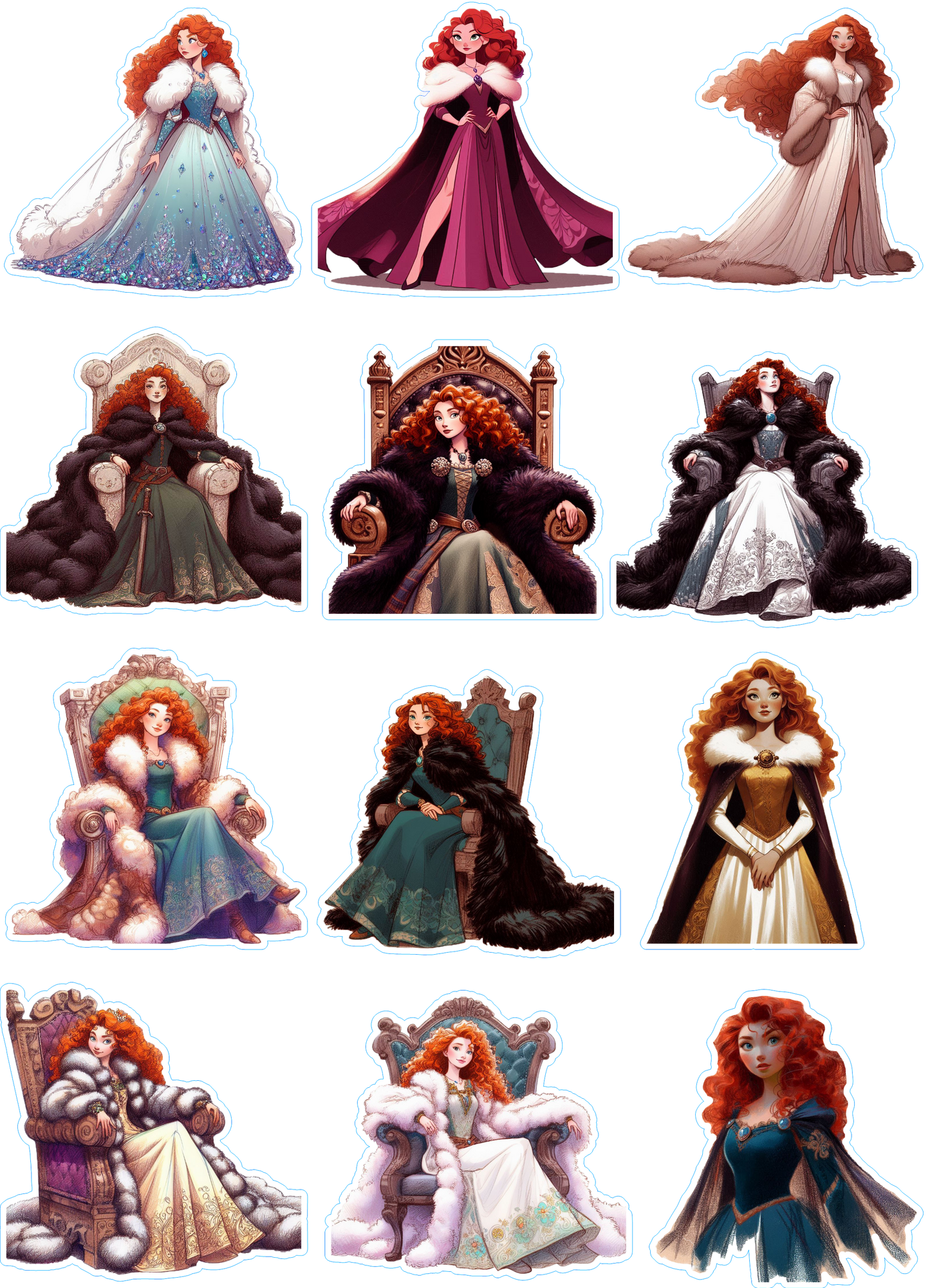 Disney Princess "Merida " Kiss Cut Stickers Pages