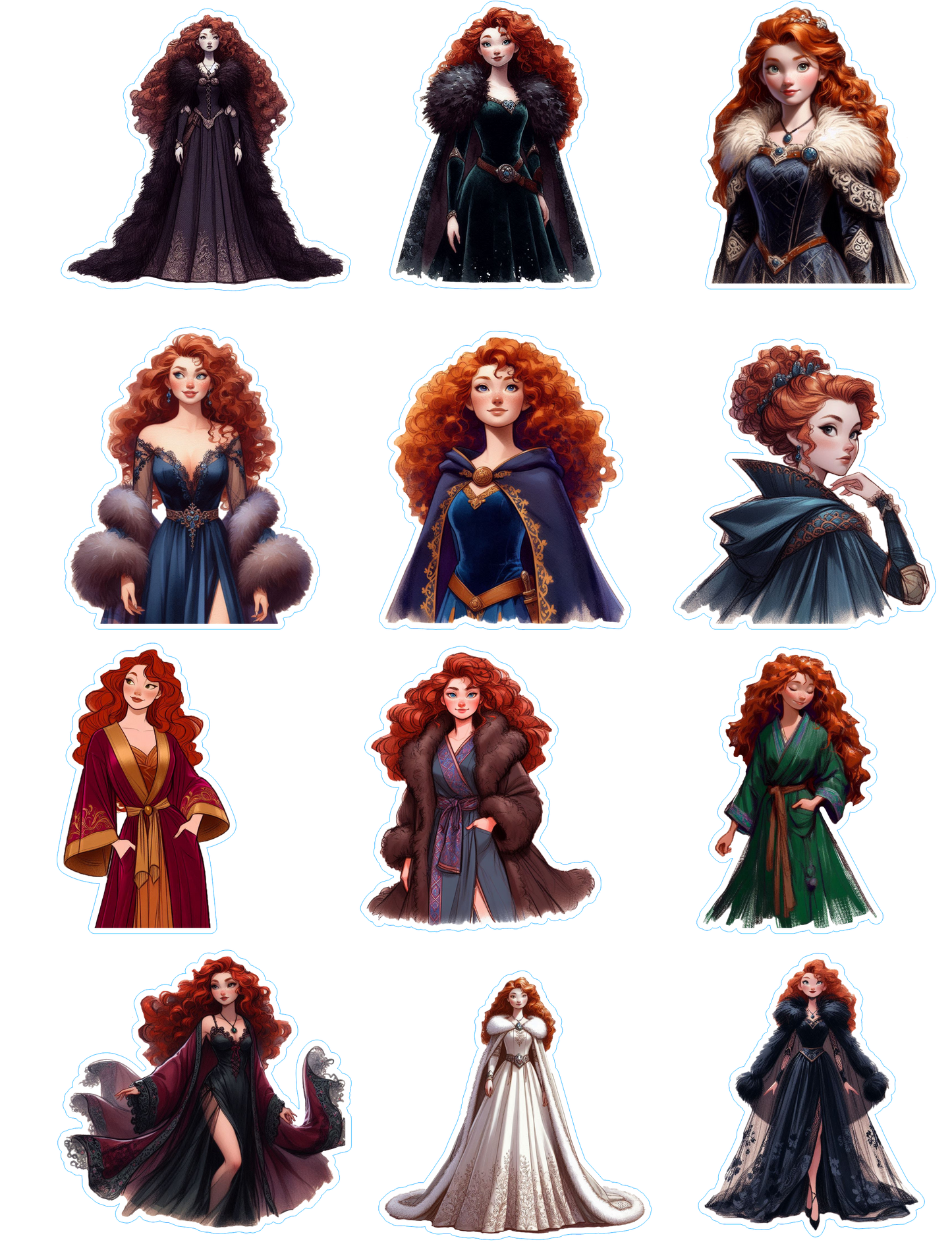 Disney Princess "Merida2 " Kiss Cut Stickers Pages