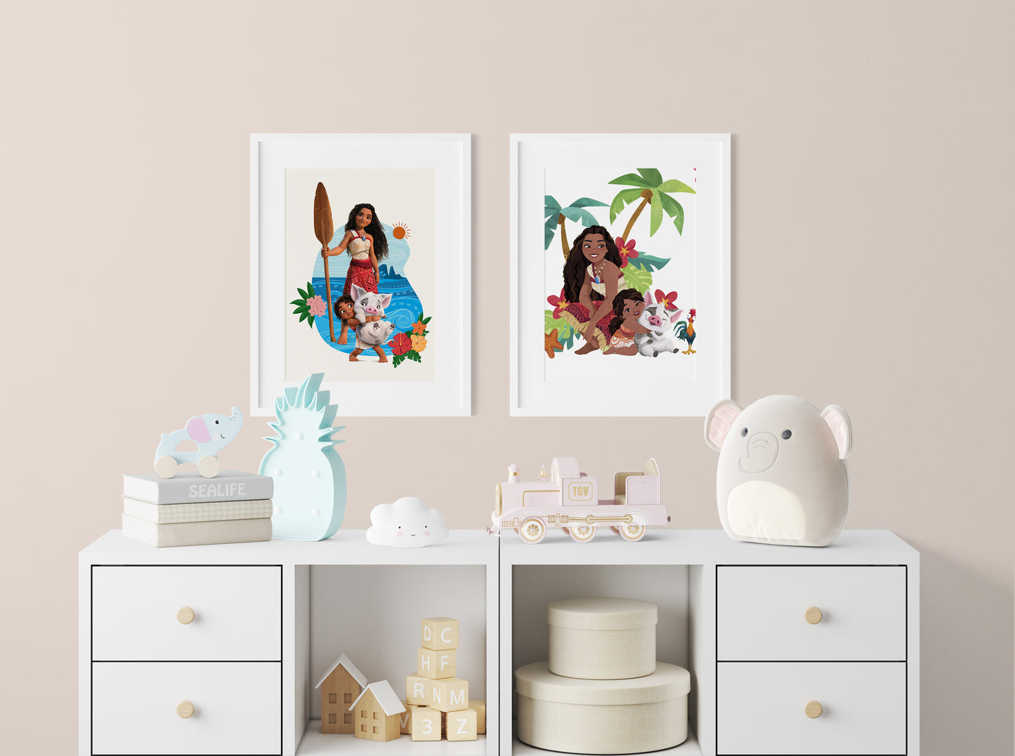 Disney Princess Moana Two pieces Framed Prints