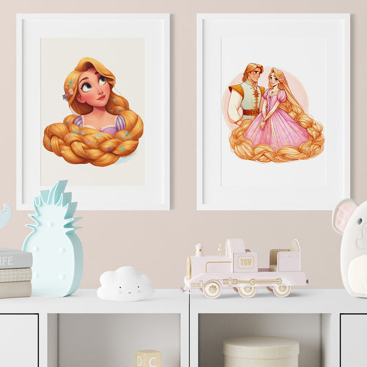 Disney Princess Rapunzel Two pieces Framed Prints