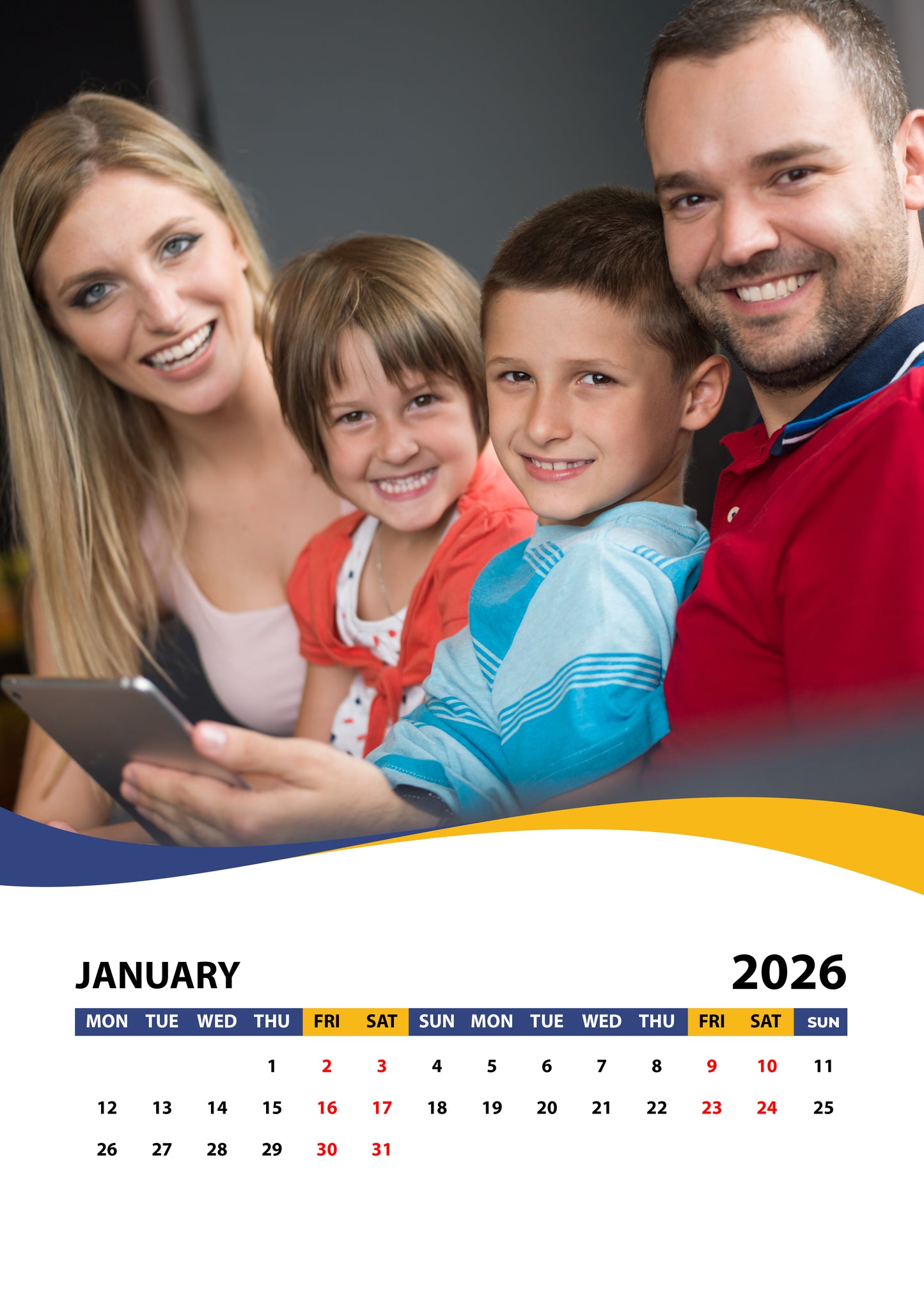 Create Your Own Unique Photo Calendar! " family photos wall calendar"