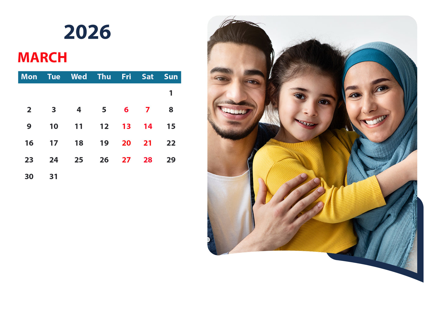 Create Your Own Unique Photo Calendar! "couple and family photos desk calendar"