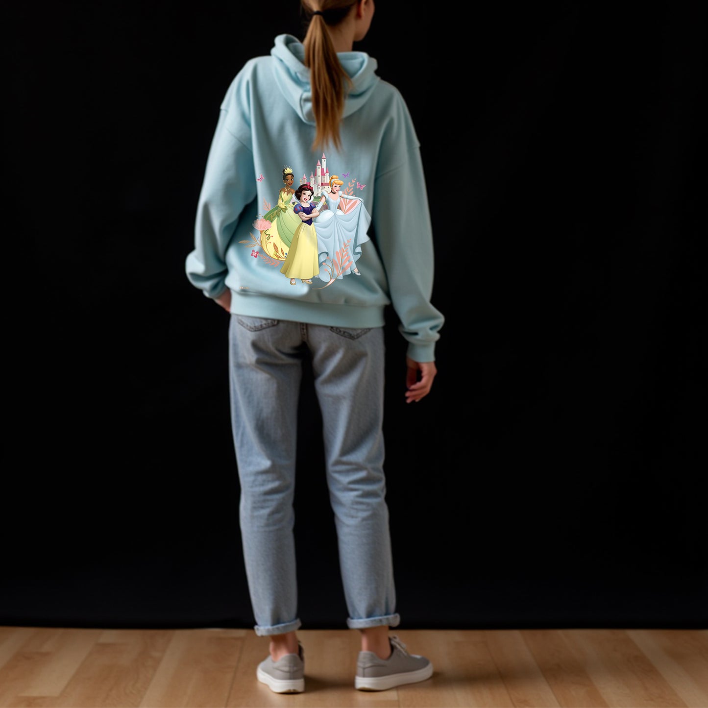 Custom Disney Character Hoodies "princesses and castle