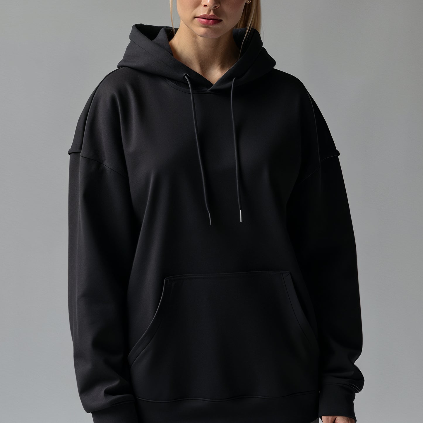 Custom Hoodies "Happy Halloween Collections featuring a cat and text on the back, worn by a person.