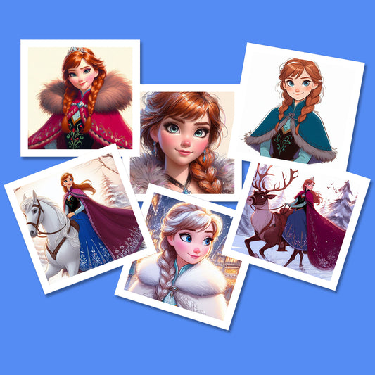 Die-Cut Stickers - Disney Princess Anna "Frozen" Square Stickers