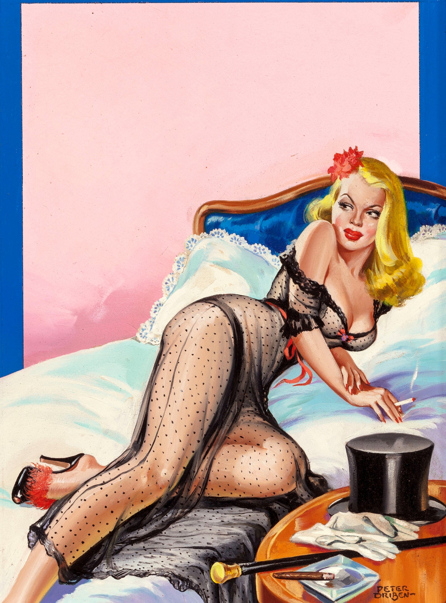 Bedroom Eyes, paperback cover, 1935 by Peter Driben - Print Art