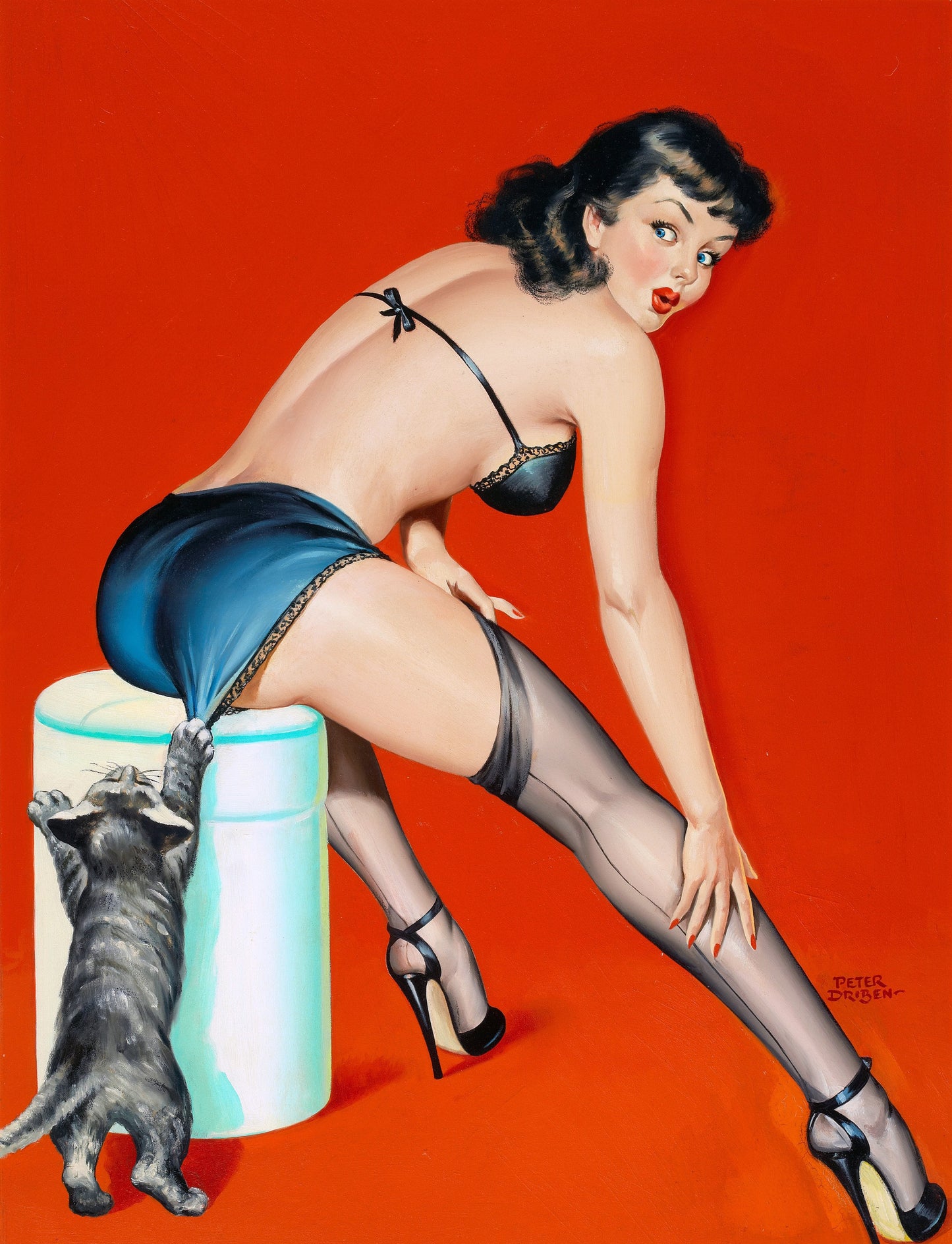 Flirt cover, April 1950 by Peter Driben- Print Art