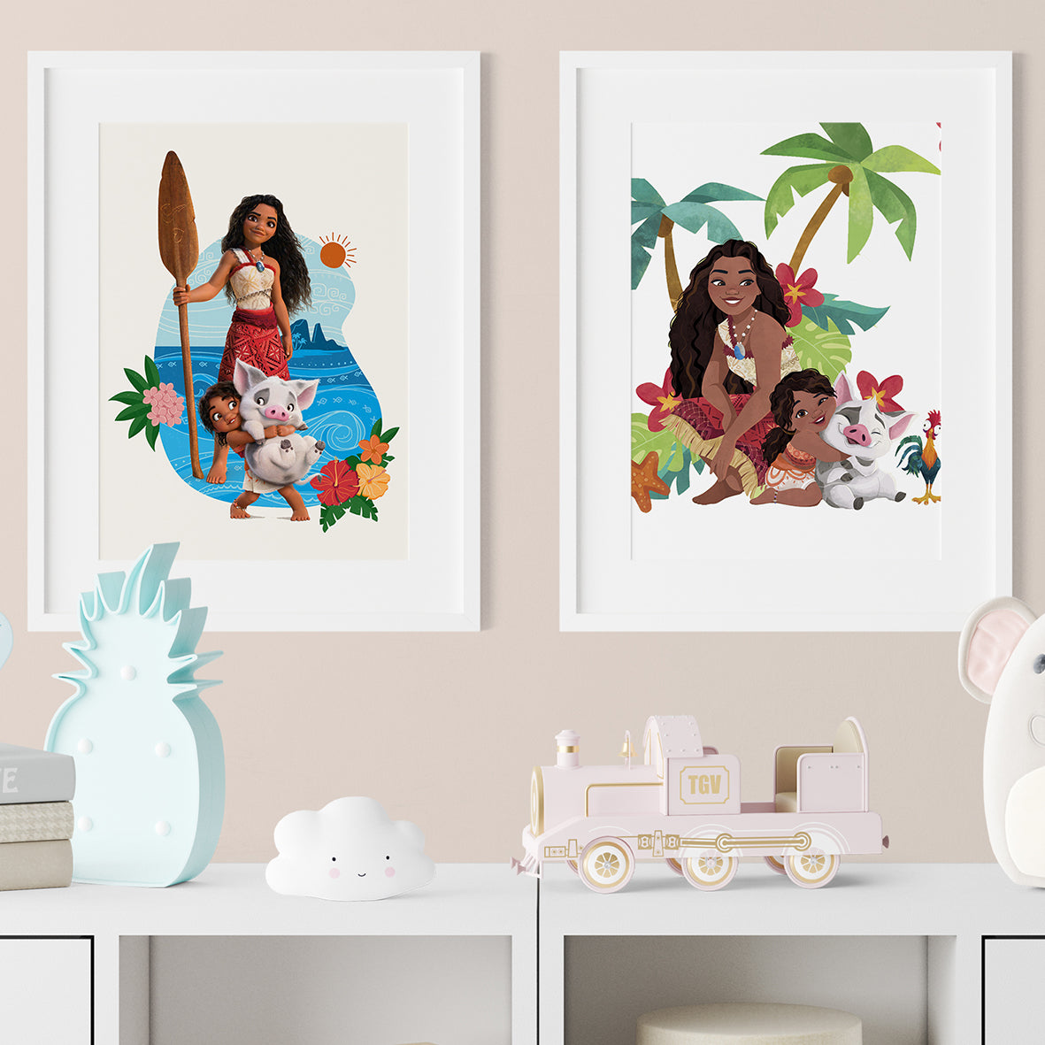 Disney Princess Moana Two pieces Framed Prints