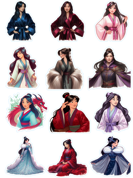 Disney Princess "Mulan " Kiss Cut Stickers Pages