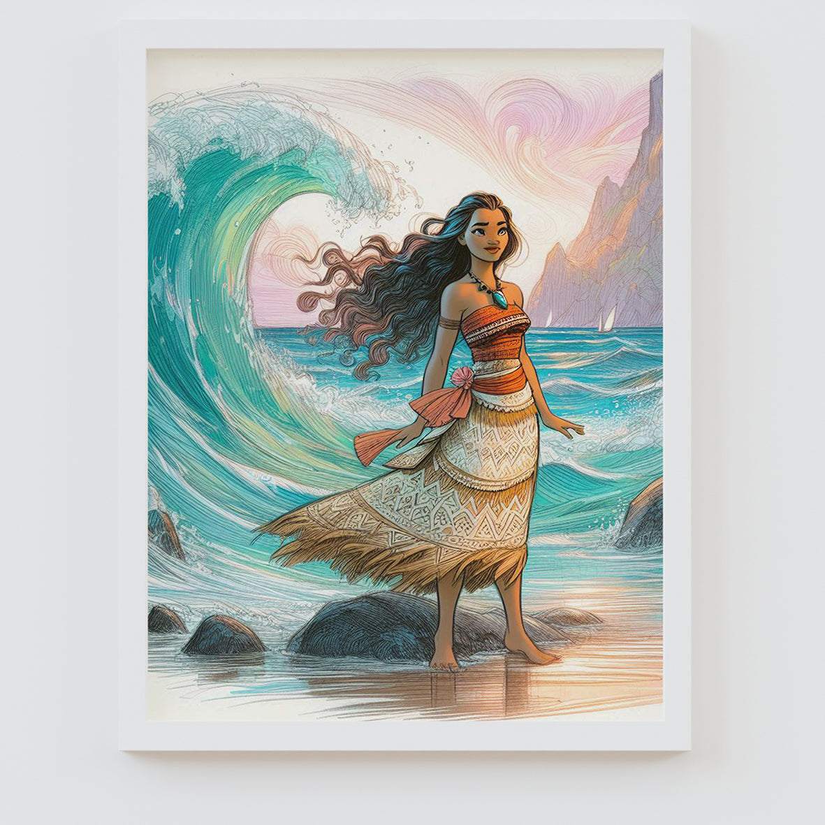 Disney Princess Moana Framed Prints