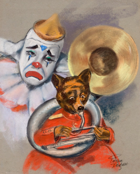 Sad Clown by Peter Driben -Print Art