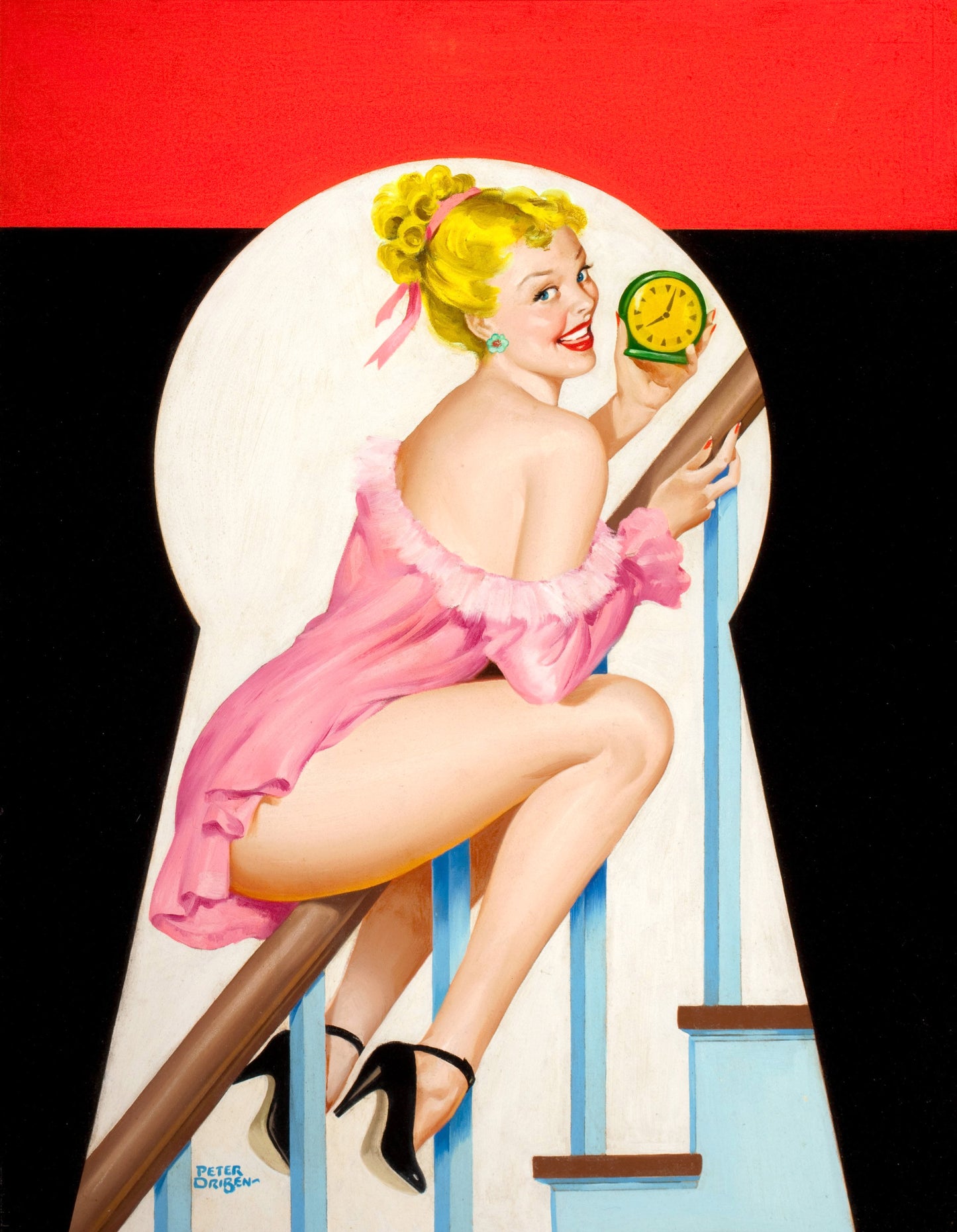 Time for Some Fun, Whisper, July 1952 by Peter Driben -Print Art