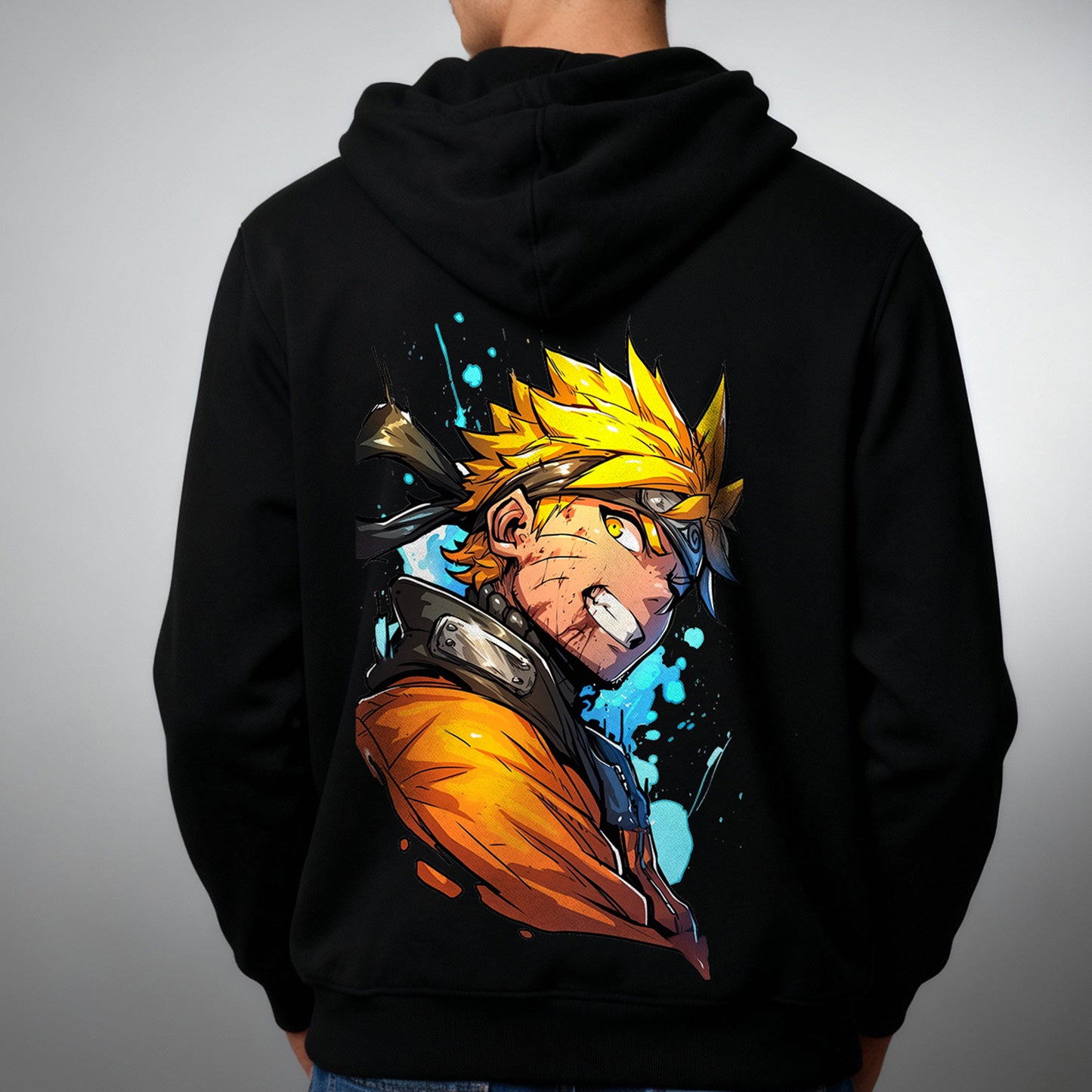 Custom Anime Characters Hoodies -Black hoodie with a colorful graphic