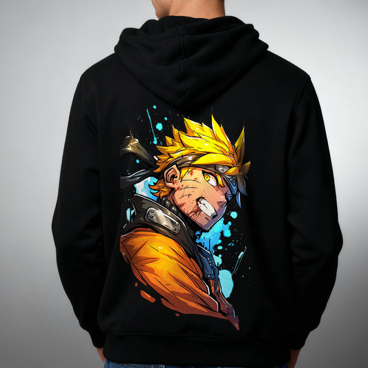 Custom Anime Characters Hoodies -Black hoodie with a colorful graphic