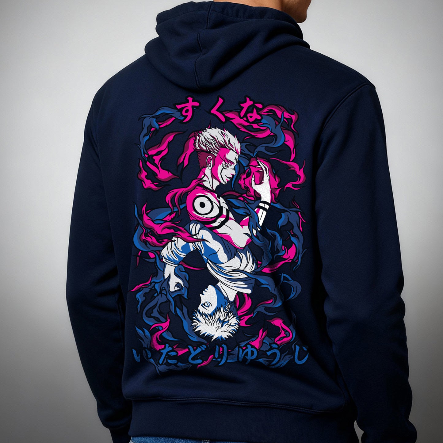 Custom Anime Characters Hoodies "Navy blue hoodie''