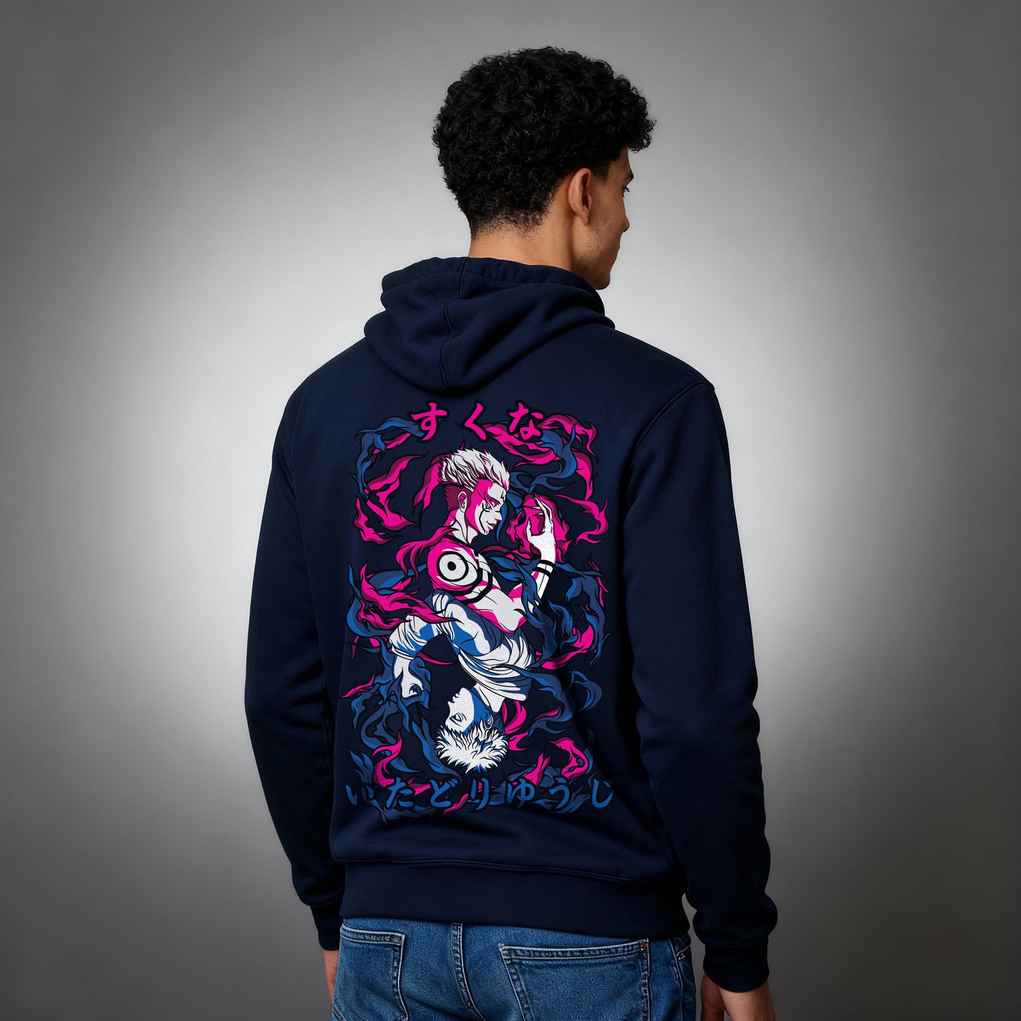 Custom Anime Characters Hoodies "Navy blue hoodie''