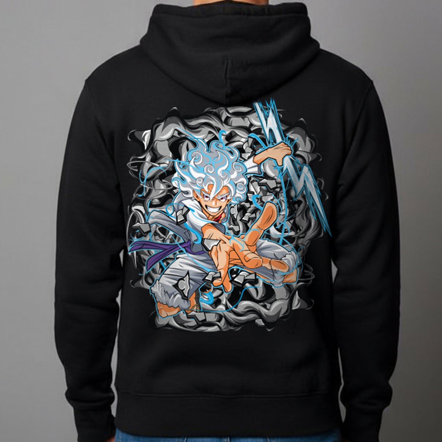 Custom Anime Characters Hoodies - black hoodie with a colorful