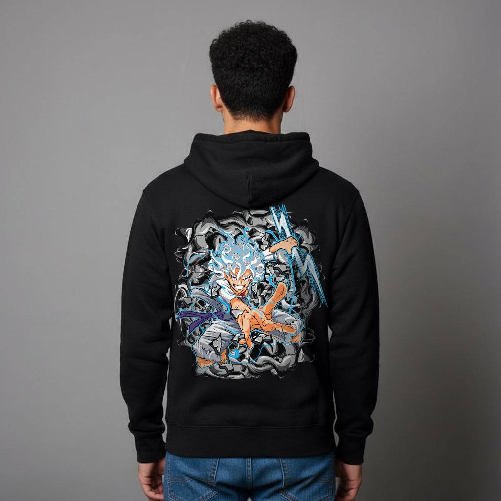 Custom Anime Characters Hoodies - black hoodie with a colorful