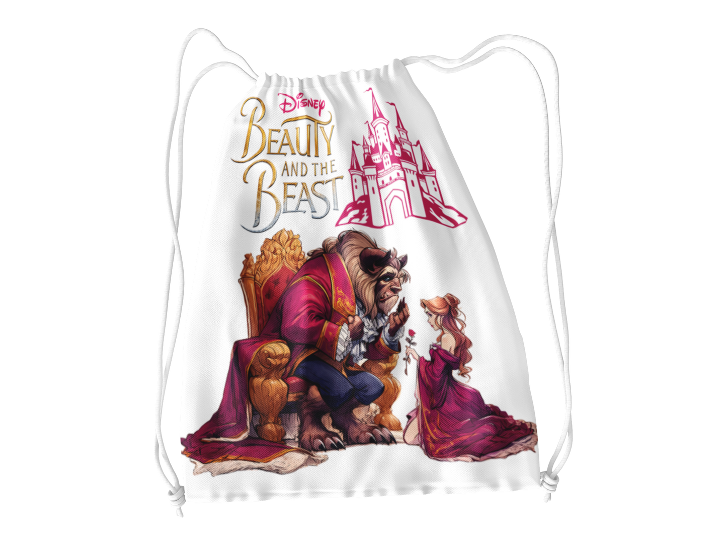 drawstring bags " Disney princes Belle " Beauty and the Beast