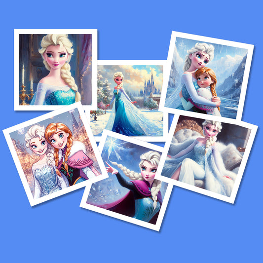 Die-Cut Stickers - Disney Queen Elsa Square Stickers