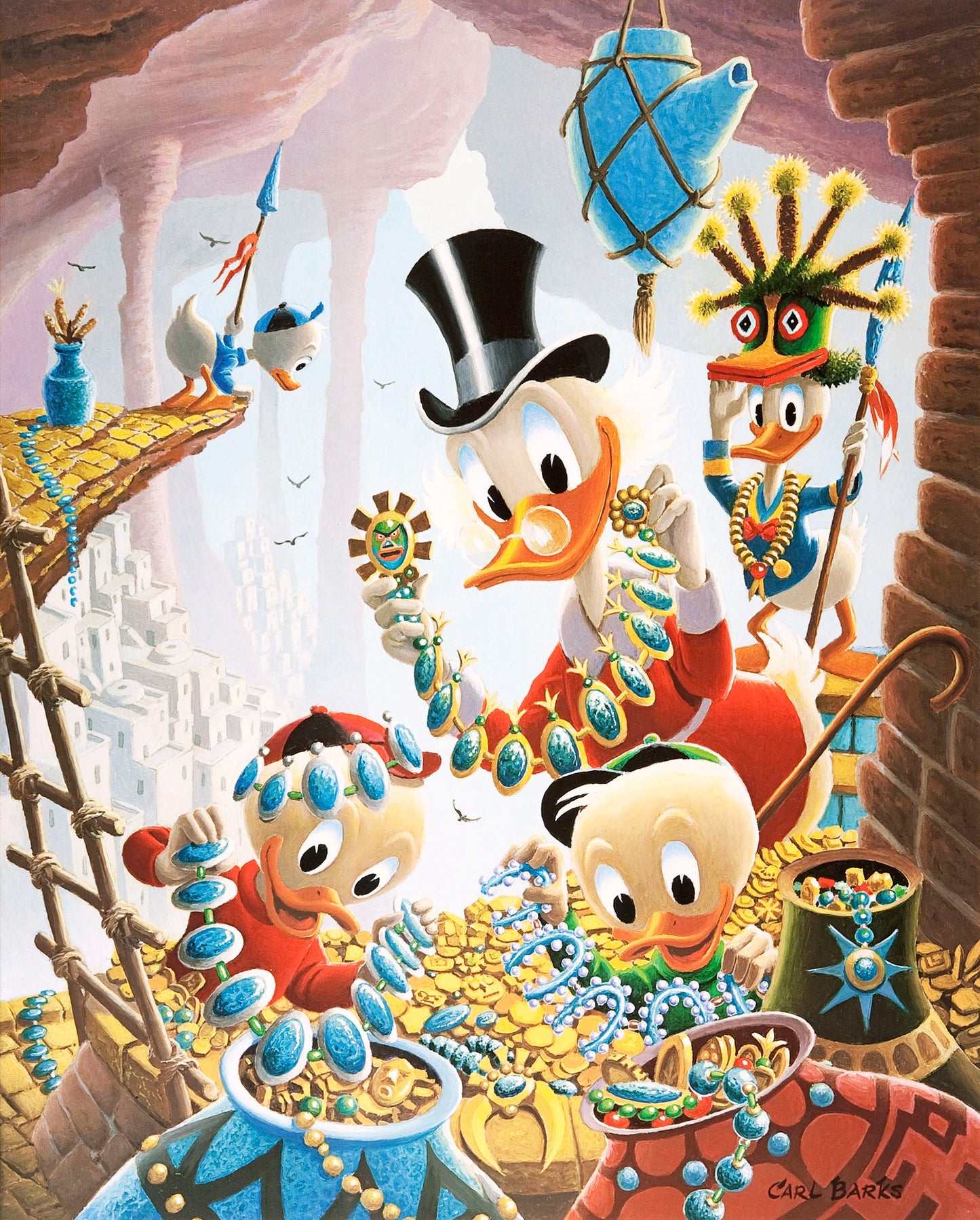 Donald Duck Poster "first national bank of Cibola"  by Carl Barks print Art