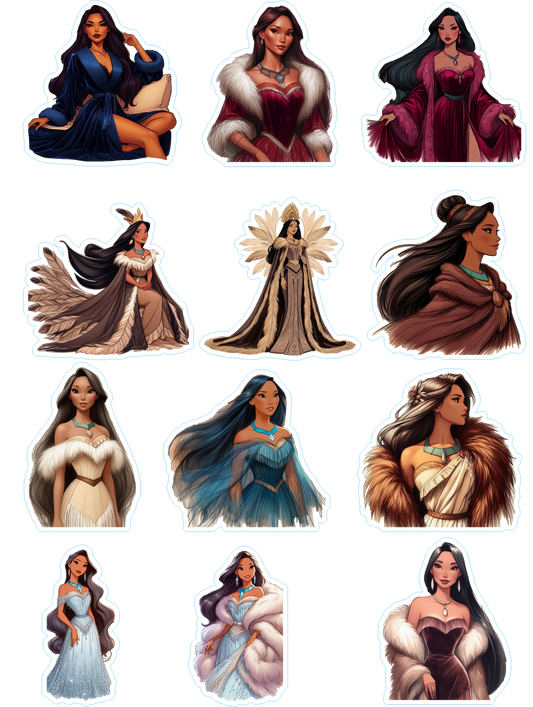 Disney Princess "Pocahontas " Kiss Cut Stickers Pages