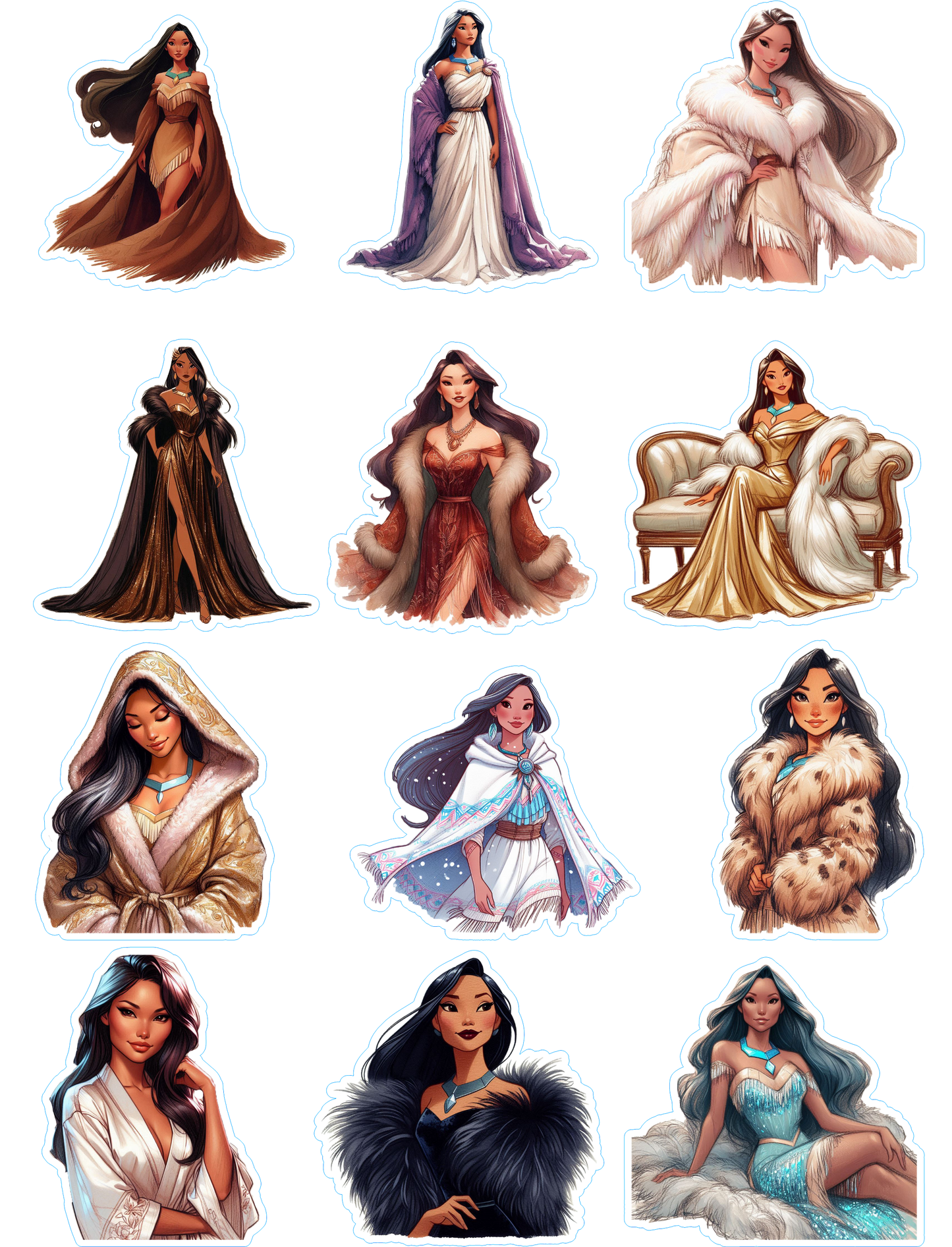 Disney Princess "Pocahontas2 " Kiss Cut Stickers Pages
