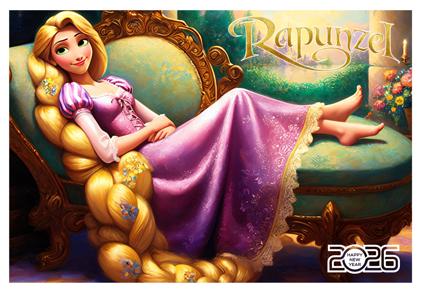 Custom Disney Princess Calendars  "Rapunzel"