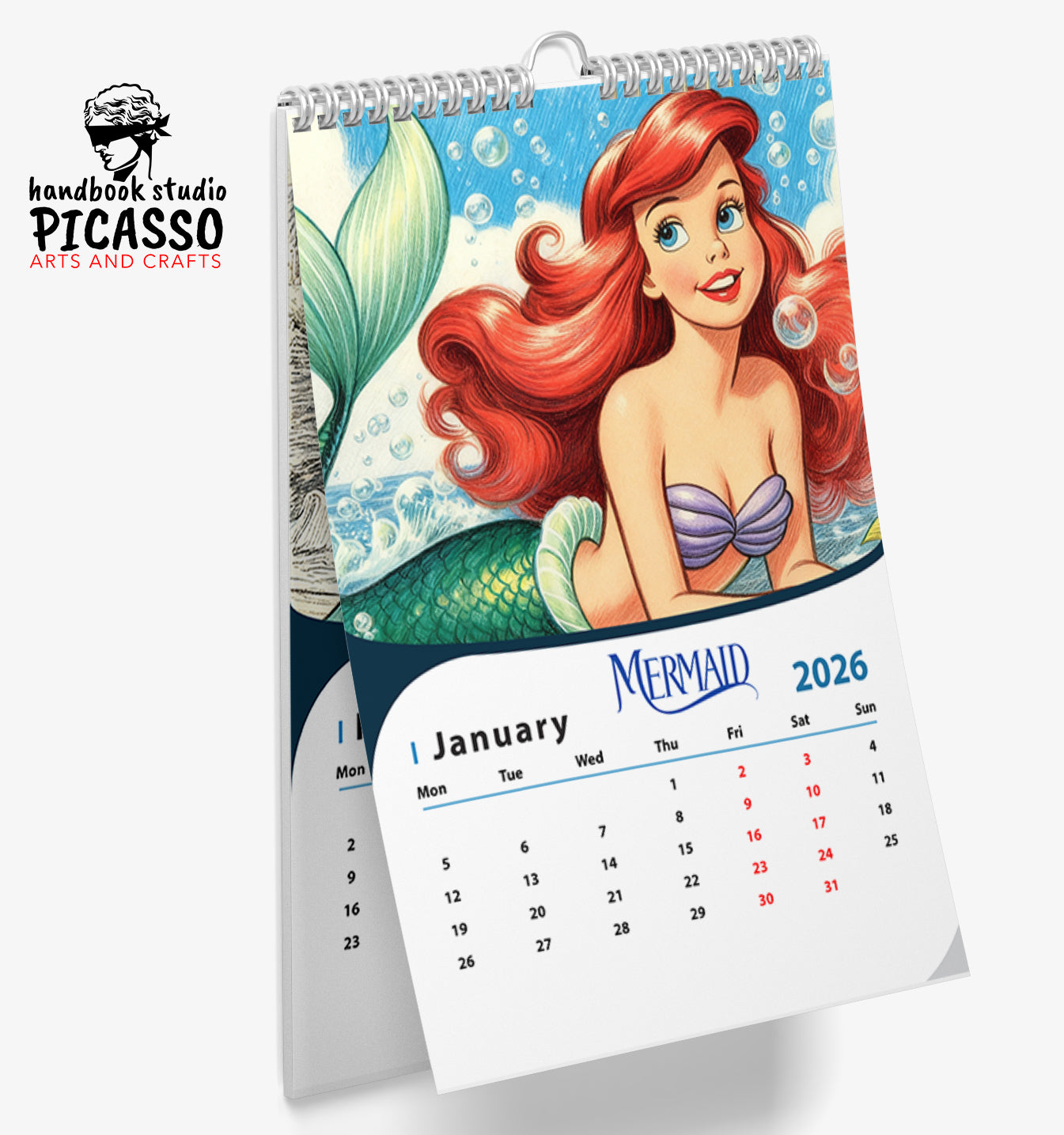 Custom Disney Princess Calendars  "Ariel"